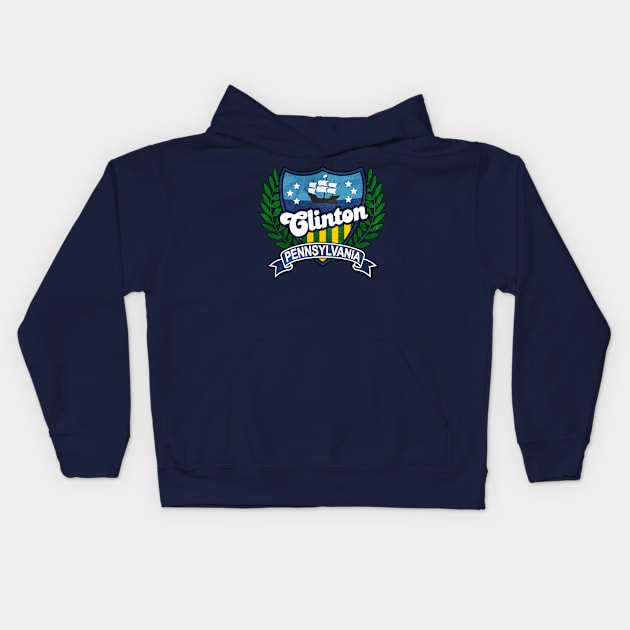 Clinton Pennsylvania Kids Hoodie by Jennifer